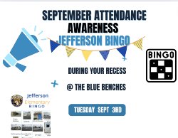 September Attendance Awareness Jefferson Bingo